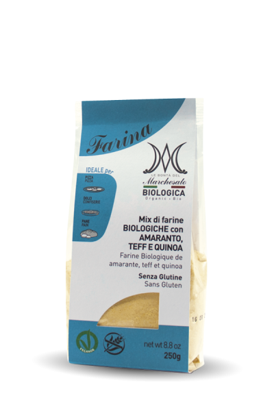 Mix di Farine BIOLOGICHE con AMARANTO, TEFF E QUINOA - Le Bontà del Marchesato