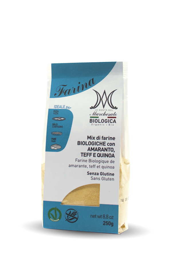 Mix di Farine BIOLOGICHE con AMARANTO, TEFF E QUINOA - Le Bontà del Marchesato
