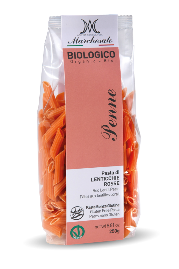 Pasta BIOLOGICA di LENTICCHIE ROSSE - Le Bontà del Marchesato